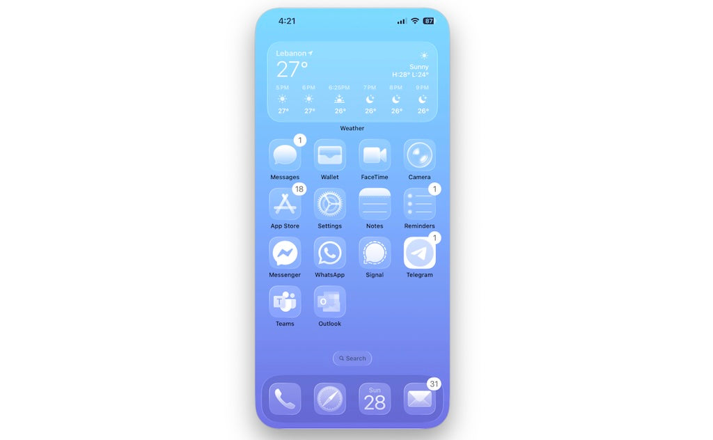 Transparent App Icons on iOS 26 (Glass Mode on Your iPhone)